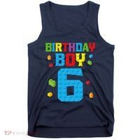 Master Builder 6th Birthday Boy 6 Six Year Building Bricks Tank Top thumb 0