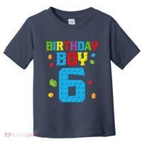 Master Builder 6th Birthday Boy 6 Six Year Building Bricks Toddler T-Shirt thumb 0