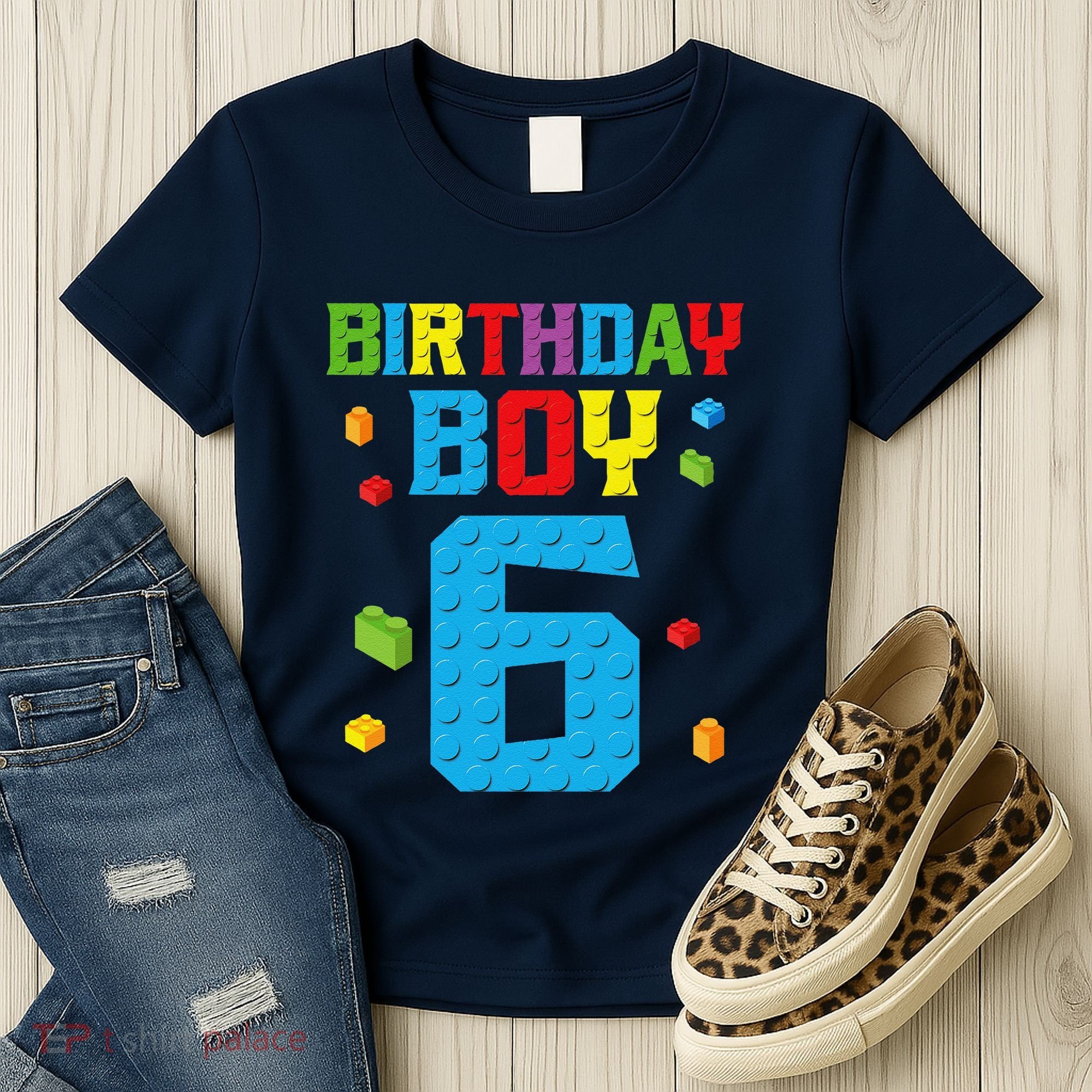 Master Builder 6th Birthday Boy 6 Six Year Building Bricks Women's T-Shirt