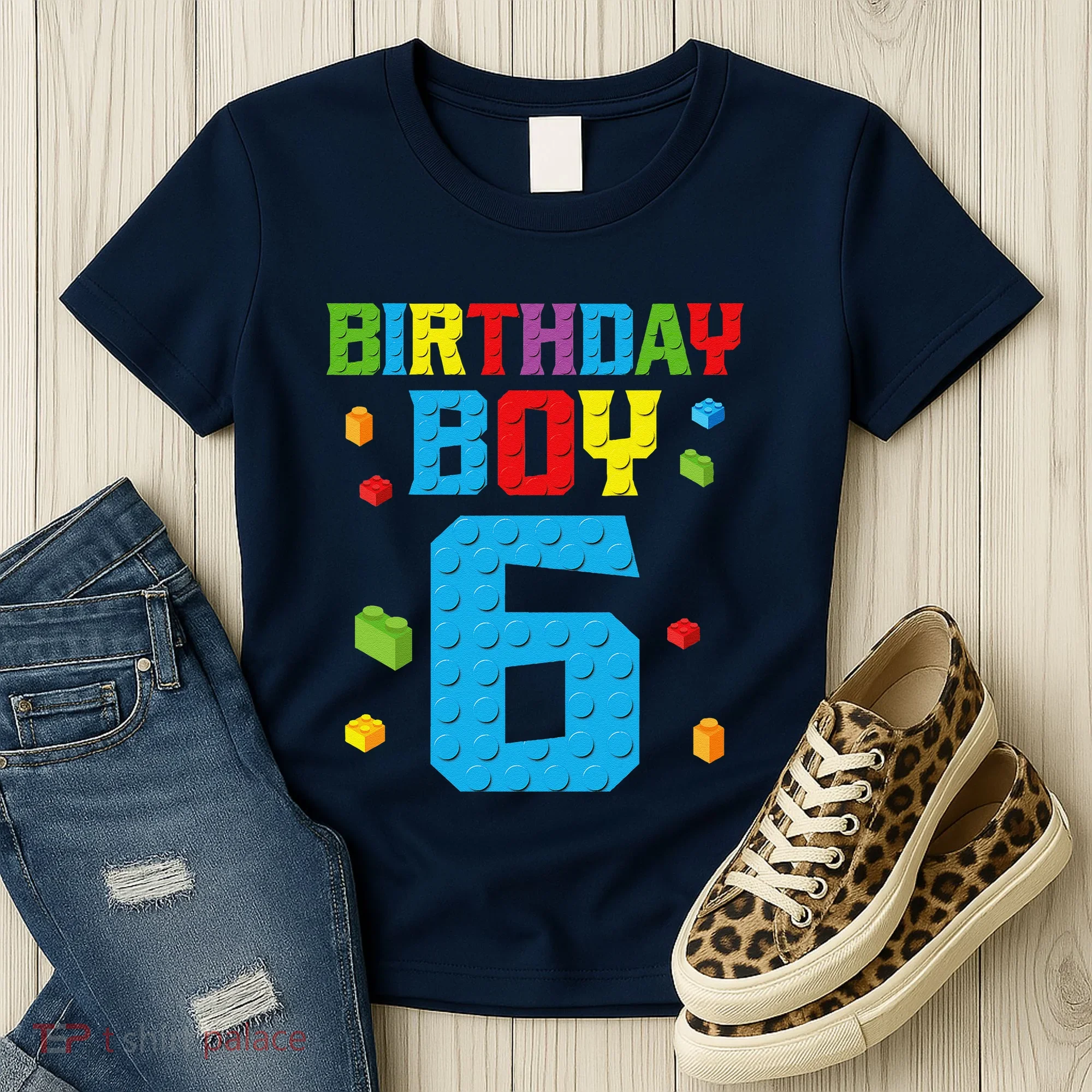 Master Builder 6th Birthday Boy 6 Six Year Building Bricks Women's T-Shirt