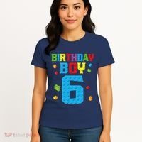 Master Builder 6th Birthday Boy 6 Six Year Building Bricks Women's T-Shirt thumb 4