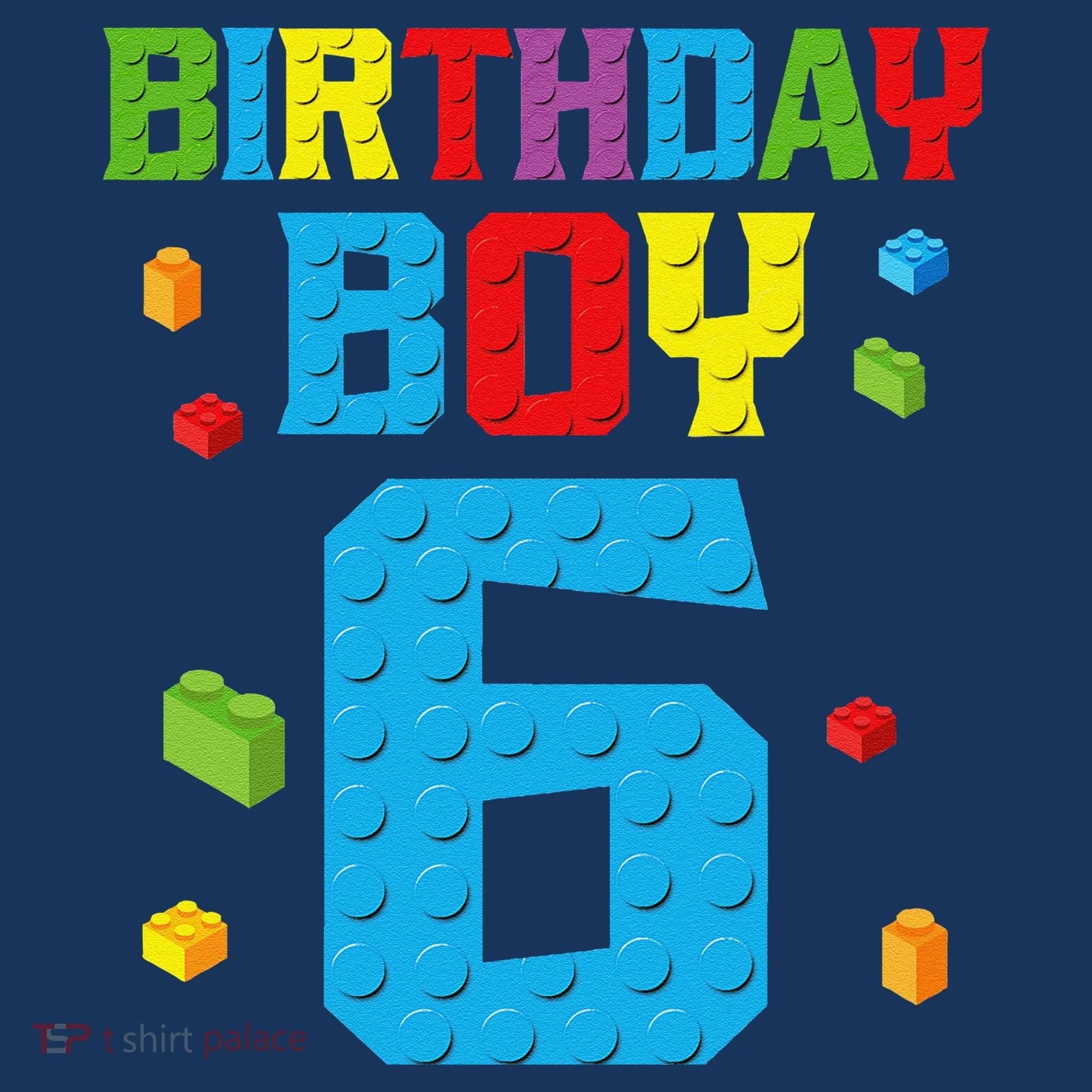 Master Builder 6th Birthday Boy 6 Six Year Building Bricks Women's T-Shirt
