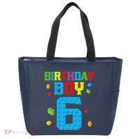 Master Builder 6th Birthday Boy 6 Six Year Building Bricks Tote Bag thumb 0