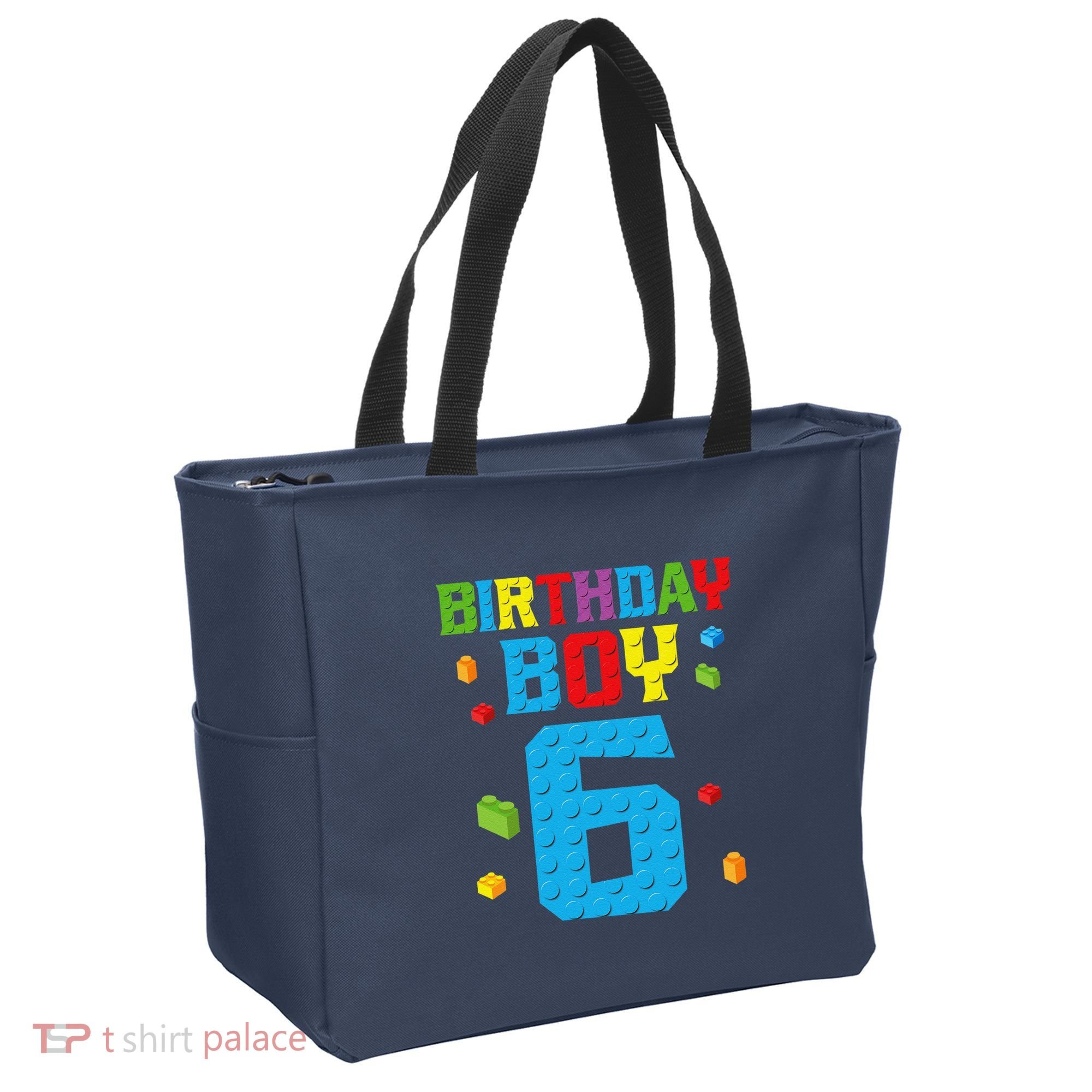 Master Builder 6th Birthday Boy 6 Six Year Building Bricks Tote Bag
