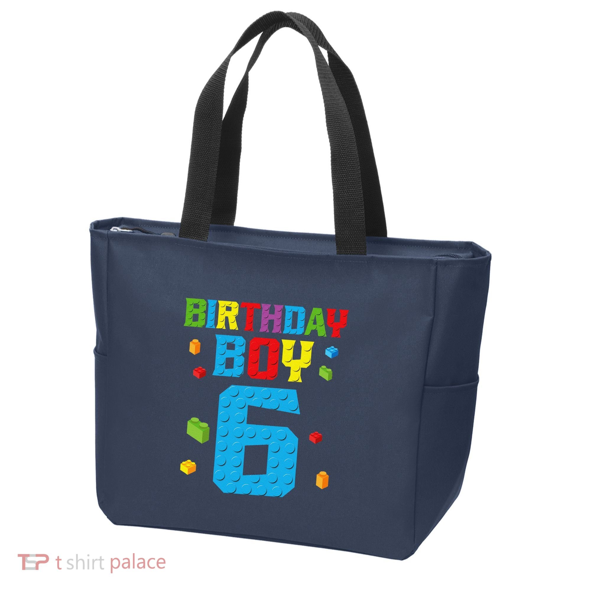 Master Builder 6th Birthday Boy 6 Six Year Building Bricks Tote Bag