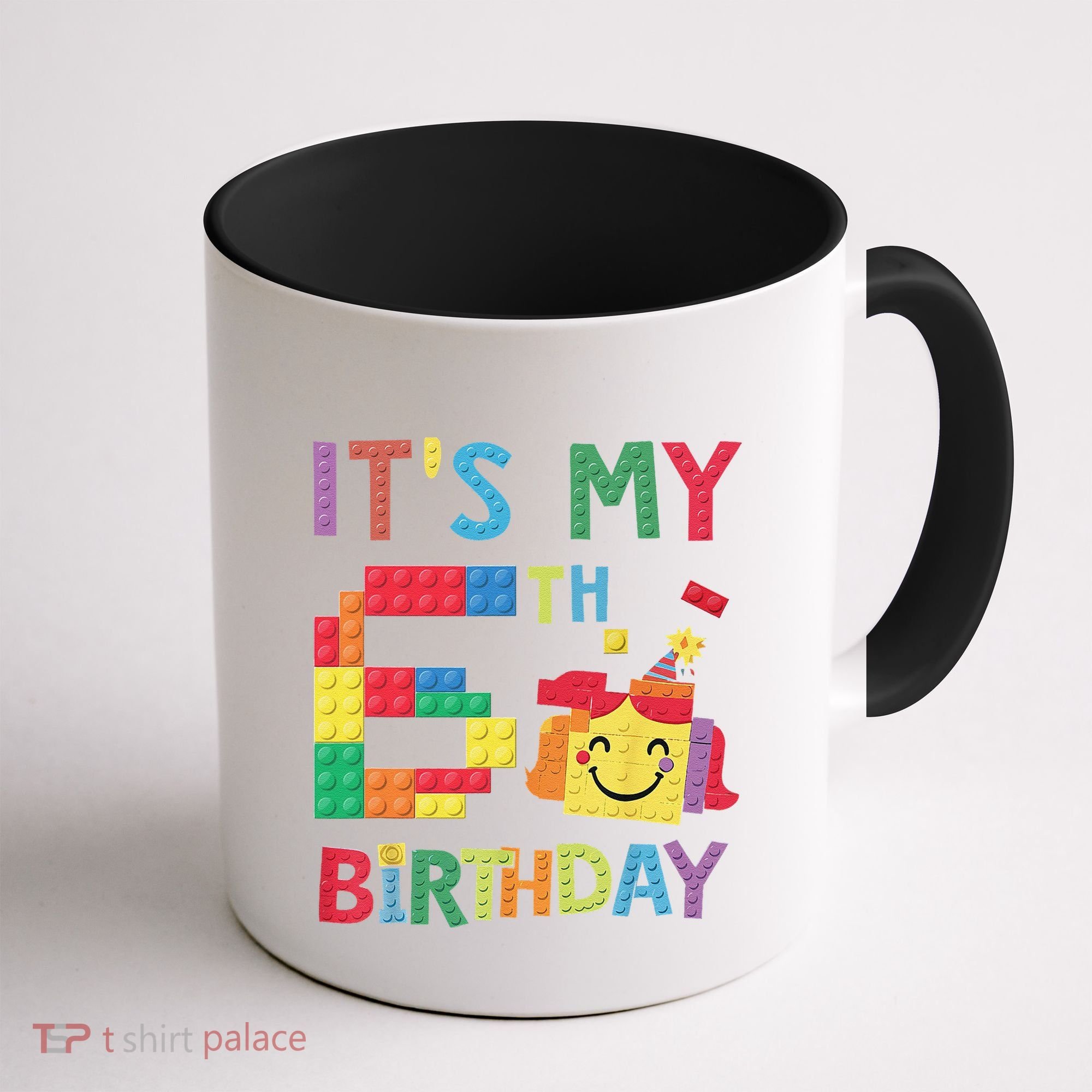 Master Builder 6th ItS My 6th Birthday Brick Blocks Coffee Mug