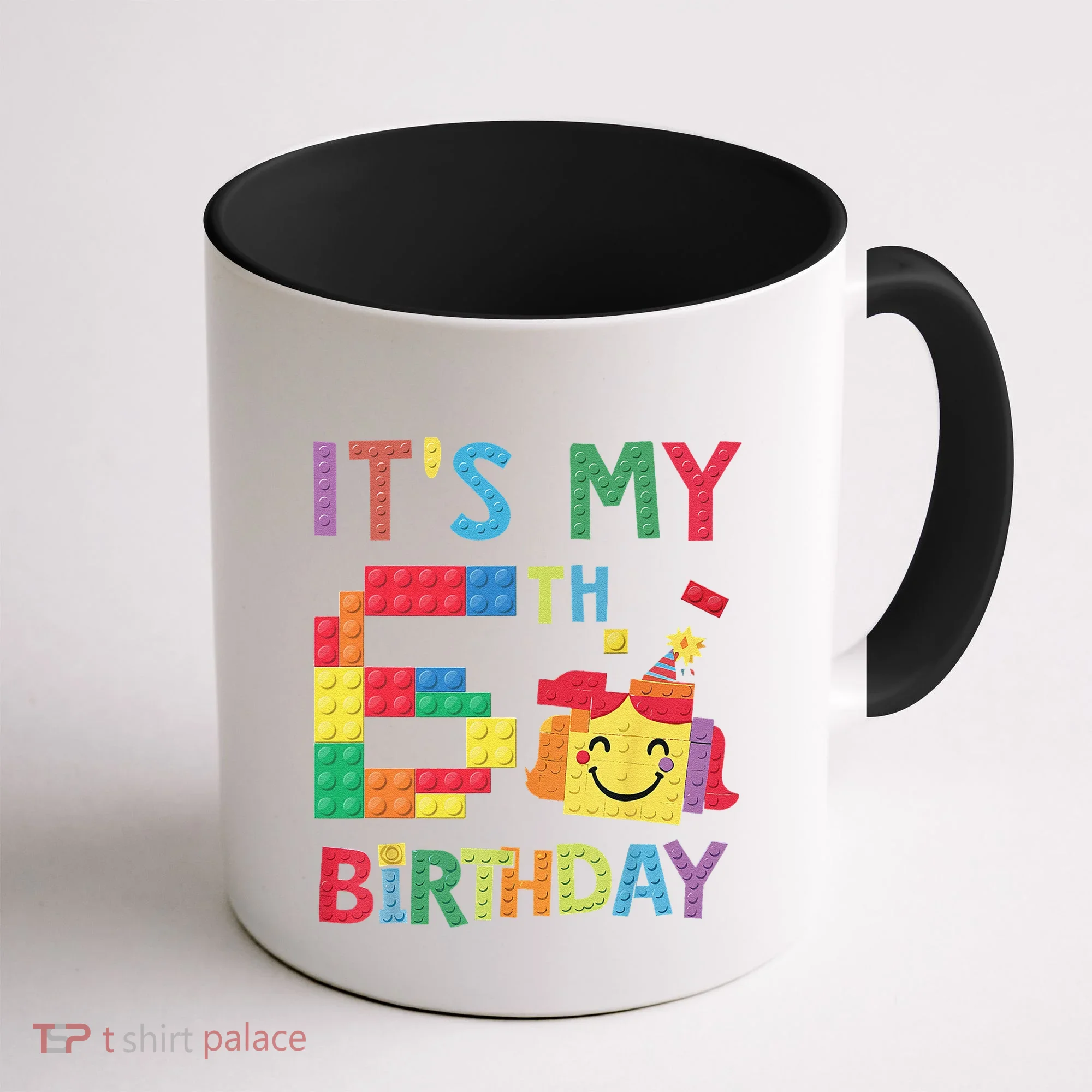 Master Builder 6th ItS My 6th Birthday Brick Blocks Coffee Mug