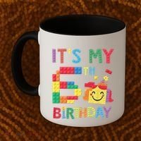 Master Builder 6th ItS My 6th Birthday Brick Blocks Coffee Mug thumb 2