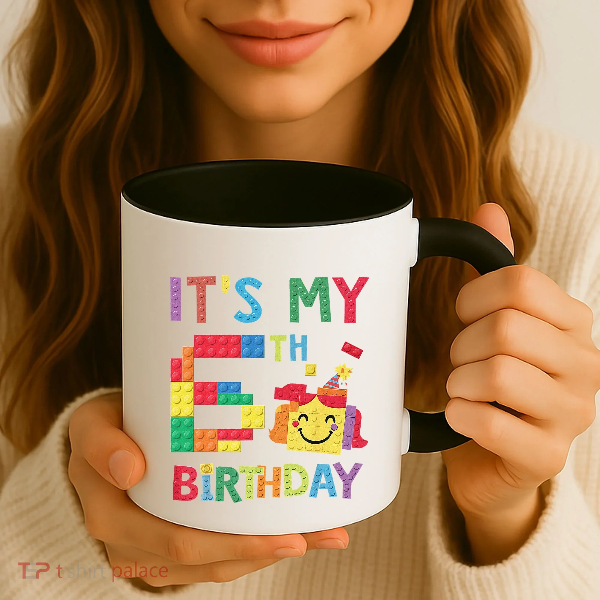Master Builder 6th ItS My 6th Birthday Brick Blocks Coffee Mug