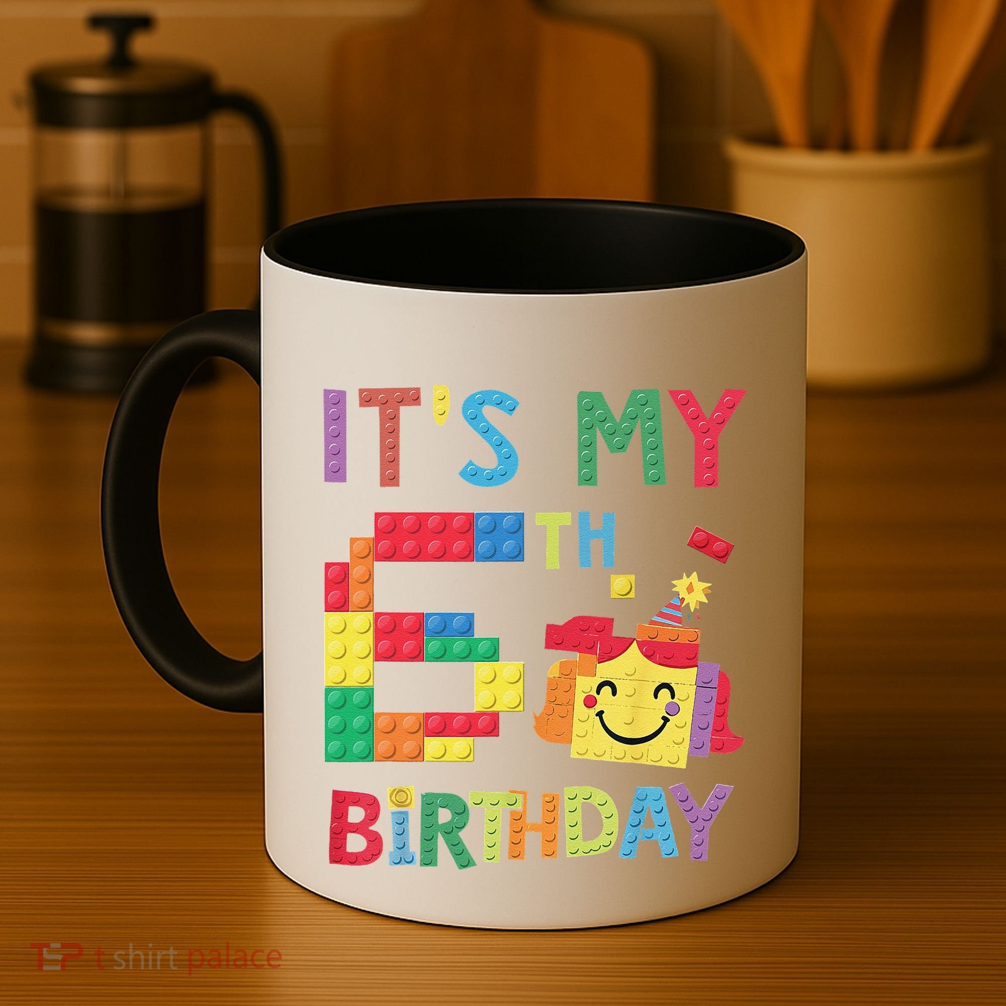 Master Builder 6th ItS My 6th Birthday Brick Blocks Coffee Mug