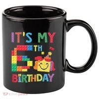Master Builder 6th ItS My 6th Birthday Brick Blocks 11oz C Handle Ceramic Mug thumb 0