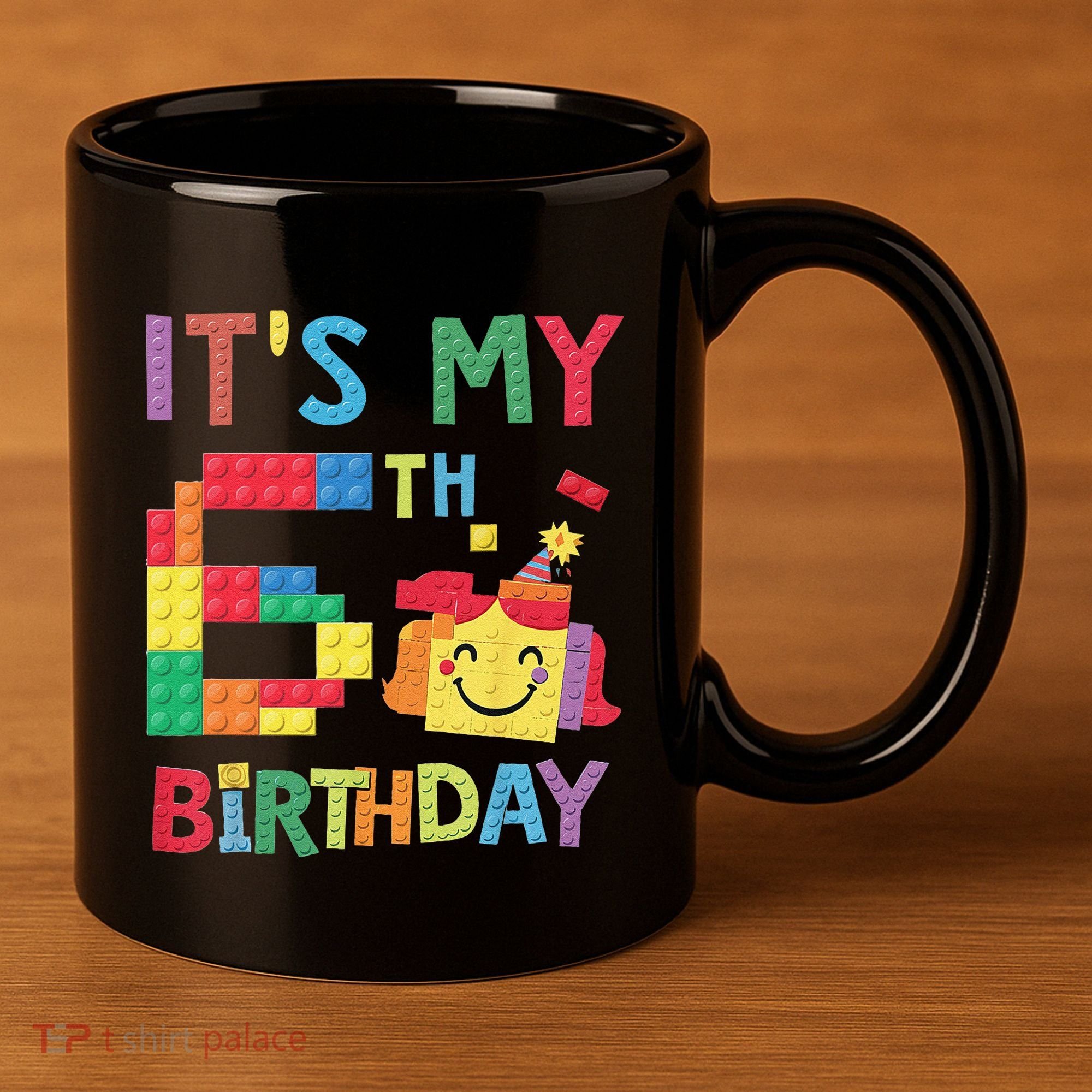 Master Builder 6th ItS My 6th Birthday Brick Blocks 11oz C Handle Ceramic Mug