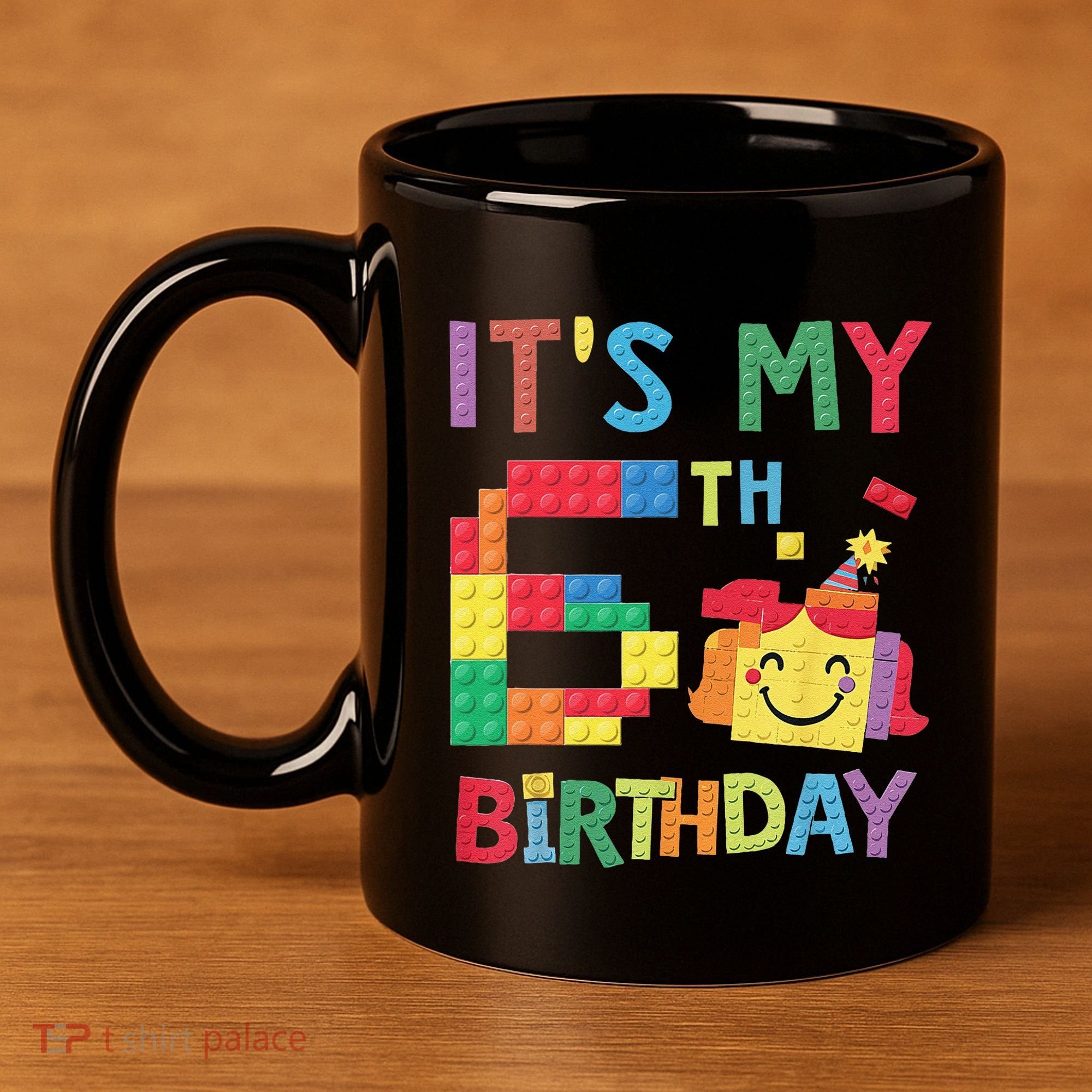 Master Builder 6th ItS My 6th Birthday Brick Blocks 11oz C Handle Ceramic Mug