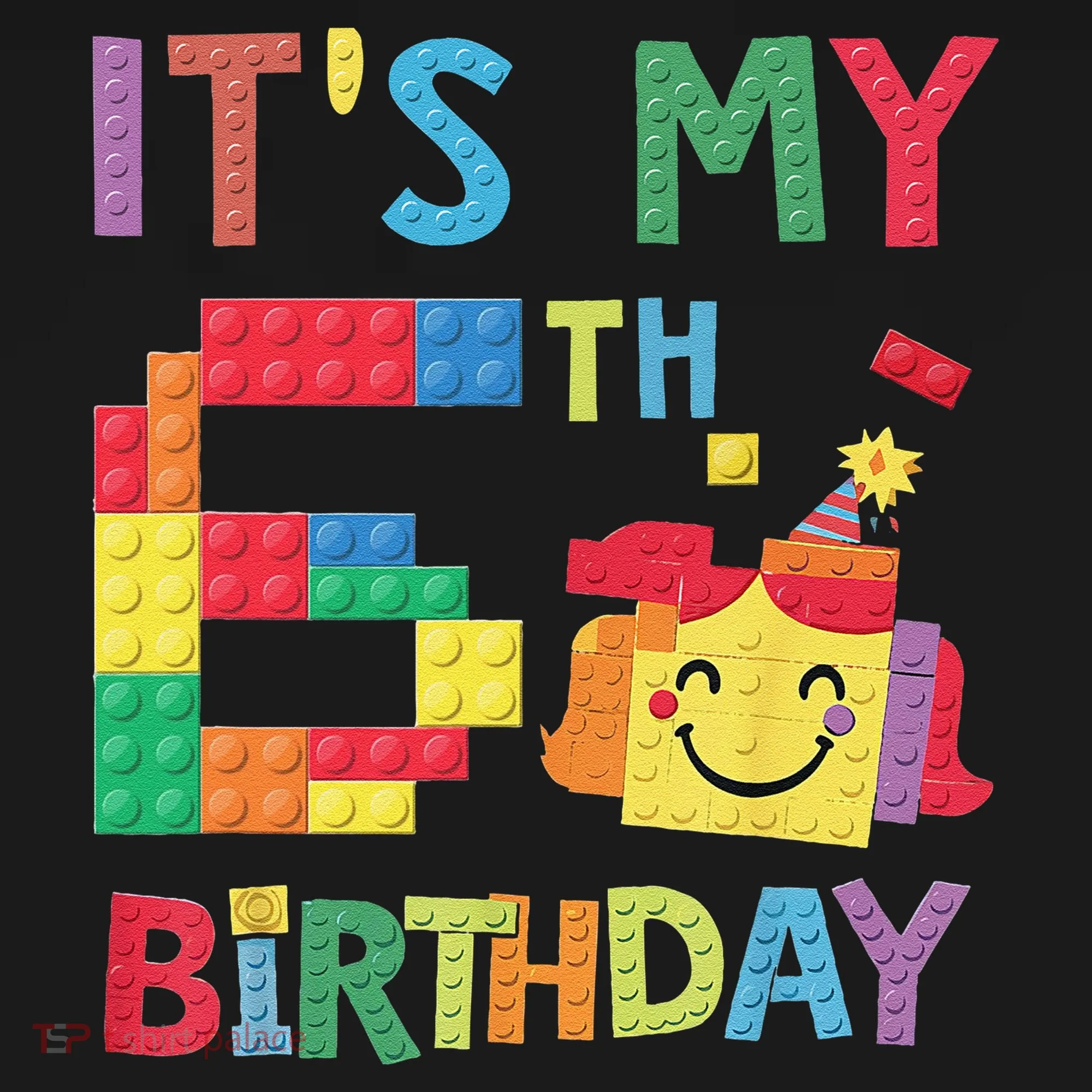 Master Builder 6th ItS My 6th Birthday Brick Blocks Coaster