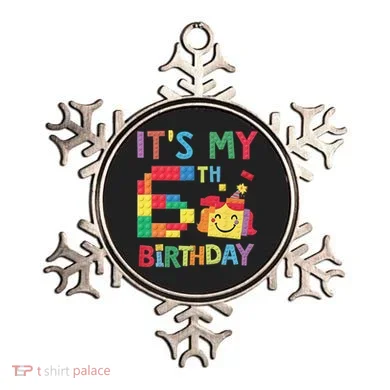 Master Builder 6th ItS My 6th Birthday Brick Blocks Ornament