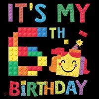 Master Builder 6th ItS My 6th Birthday Brick Blocks Ornament thumb 1