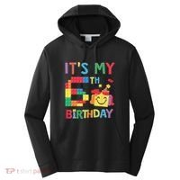Master Builder 6th ItS My 6th Birthday Brick Blocks Performance Fleece Hoodie thumb 0