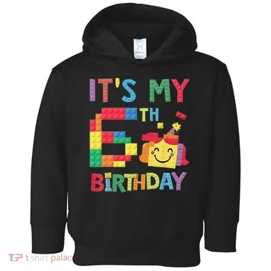 Master Builder 6th ItS My 6th Birthday Brick Blocks Toddler Hoodie
