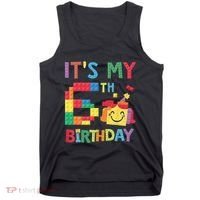 Master Builder 6th ItS My 6th Birthday Brick Blocks Tank Top thumb 0