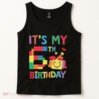Master Builder 6th ItS My 6th Birthday Brick Blocks Tank Top thumb 2