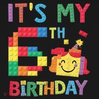 Master Builder 6th ItS My 6th Birthday Brick Blocks Tank Top thumb 6