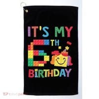 Master Builder 6th ItS My 6th Birthday Brick Blocks Golf Towel thumb 0