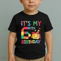 Master Builder 6th ItS My 6th Birthday Brick Blocks Toddler T-Shirt thumb 2