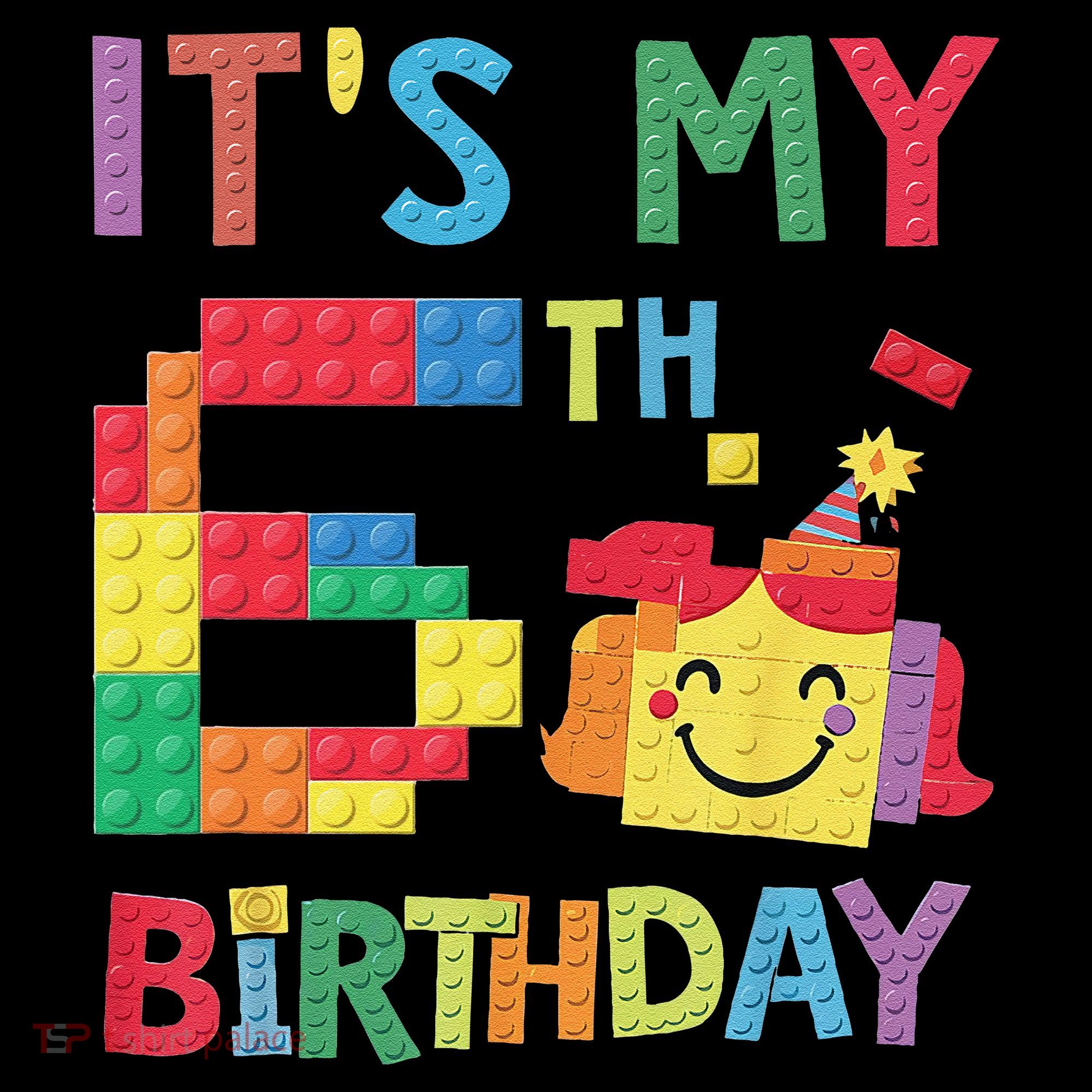 Master Builder 6th ItS My 6th Birthday Brick Blocks Visor