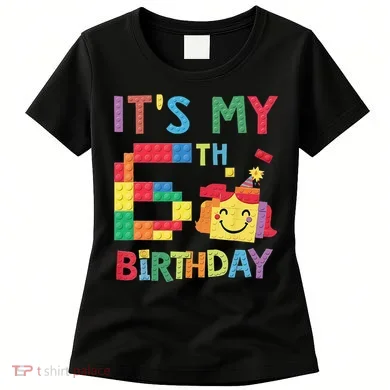 Master Builder 6th ItS My 6th Birthday Brick Blocks Women's T-Shirt