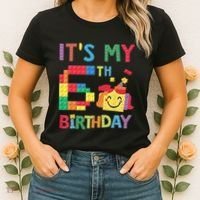 Master Builder 6th ItS My 6th Birthday Brick Blocks Women's T-Shirt thumb 2