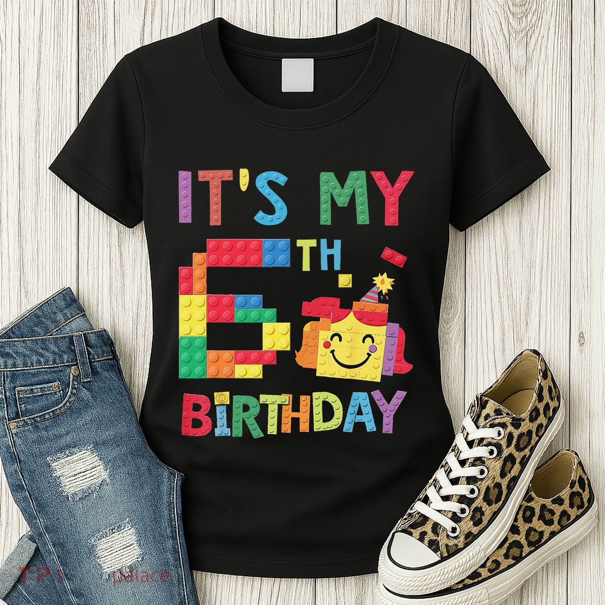 Master Builder 6th ItS My 6th Birthday Brick Blocks Women's T-Shirt