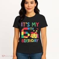 Master Builder 6th ItS My 6th Birthday Brick Blocks Women's T-Shirt thumb 4