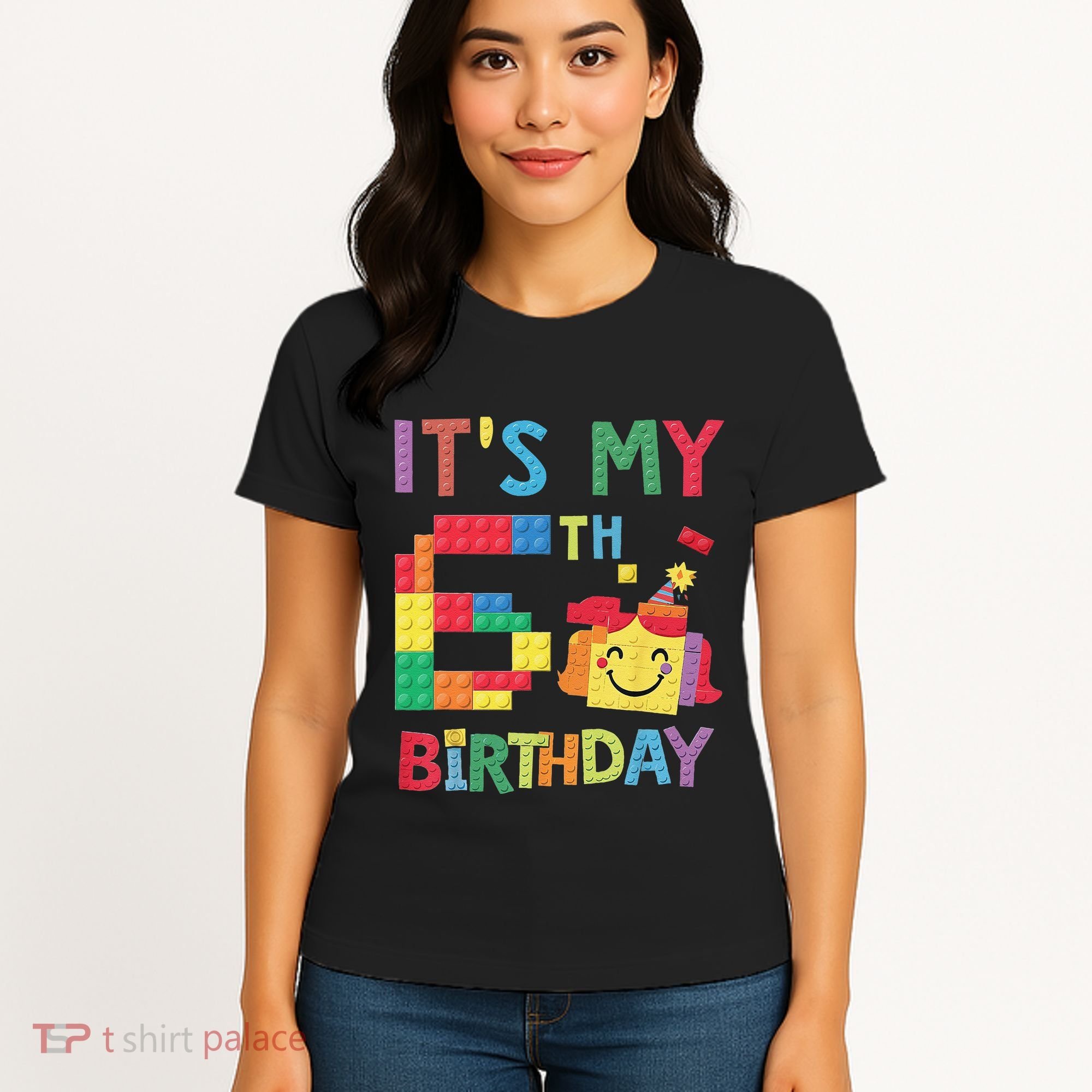 Master Builder 6th ItS My 6th Birthday Brick Blocks Women's T-Shirt