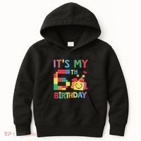 Master Builder 6th ItS My 6th Birthday Brick Blocks Kids Hoodie thumb 0