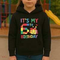 Master Builder 6th ItS My 6th Birthday Brick Blocks Kids Hoodie thumb 3