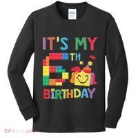 Master Builder 6th ItS My 6th Birthday Brick Blocks Kids Long Sleeve Shirt thumb 0