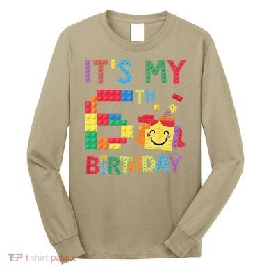 Master Builder 6th ItS My 6th Birthday Brick Blocks Long Sleeve Shirt