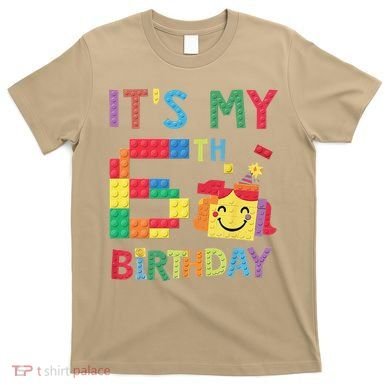 Master Builder 6th ItS My 6th Birthday Brick Blocks T-Shirt