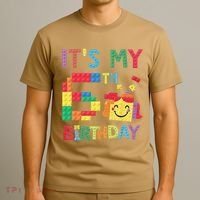 Master Builder 6th ItS My 6th Birthday Brick Blocks T-Shirt thumb 3