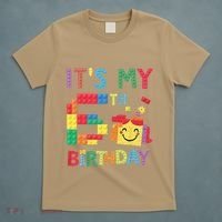 Master Builder 6th ItS My 6th Birthday Brick Blocks T-Shirt thumb 5