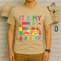 Master Builder 6th ItS My 6th Birthday Brick Blocks T-Shirt thumb 6