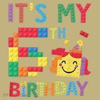 Master Builder 6th ItS My 6th Birthday Brick Blocks Button thumb 1