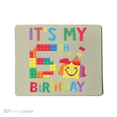 Master Builder 6th ItS My 6th Birthday Brick Blocks Mousepad