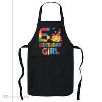 Master Builder 6th Birthday Girl 6 Year Old Brick Blocks Apron thumb 0