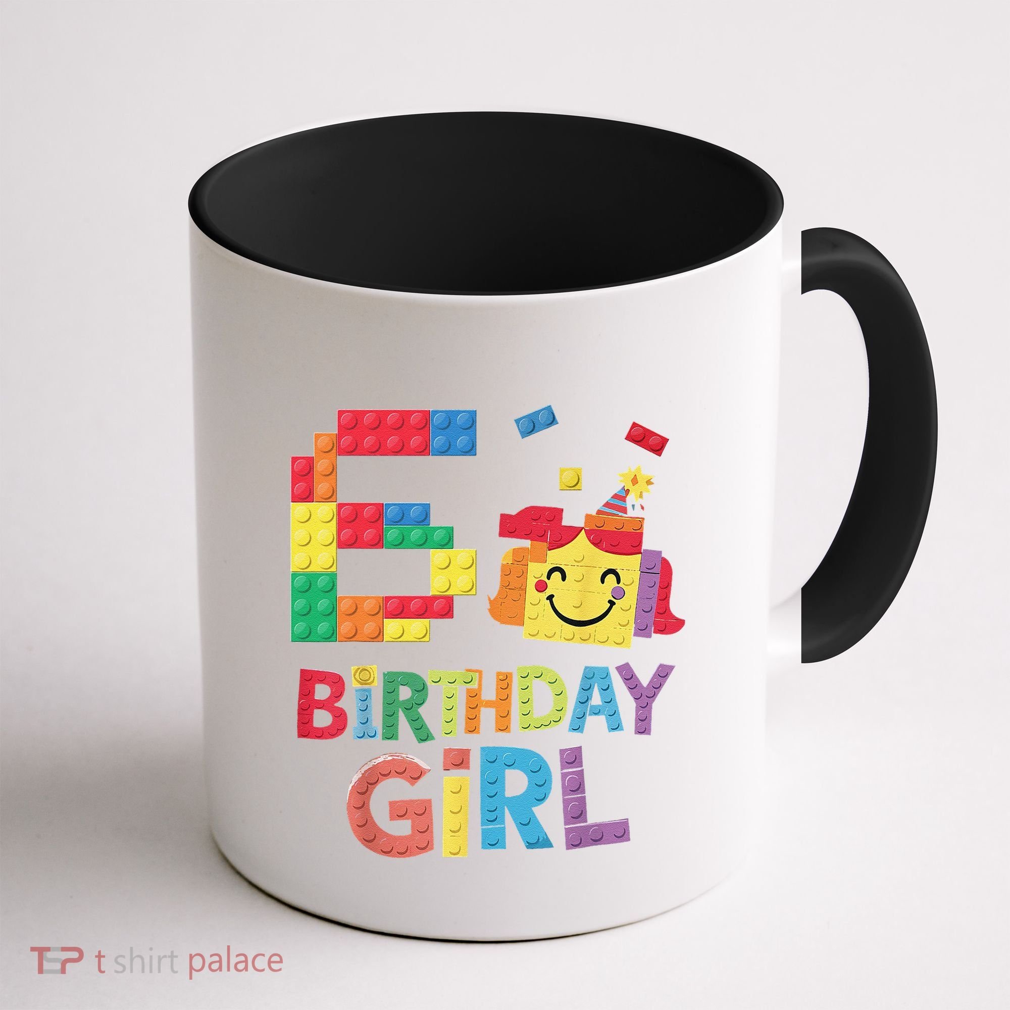 Master Builder 6th Birthday Girl 6 Year Old Brick Blocks Coffee Mug
