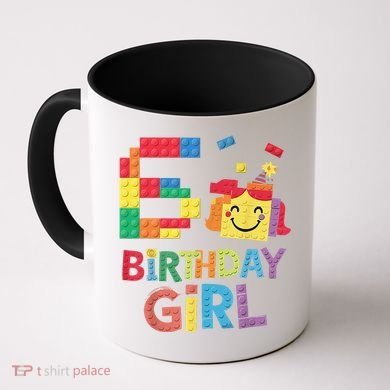 Master Builder 6th Birthday Girl 6 Year Old Brick Blocks Coffee Mug