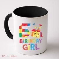 Master Builder 6th Birthday Girl 6 Year Old Brick Blocks Coffee Mug thumb 0