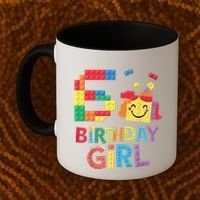 Master Builder 6th Birthday Girl 6 Year Old Brick Blocks Coffee Mug thumb 2