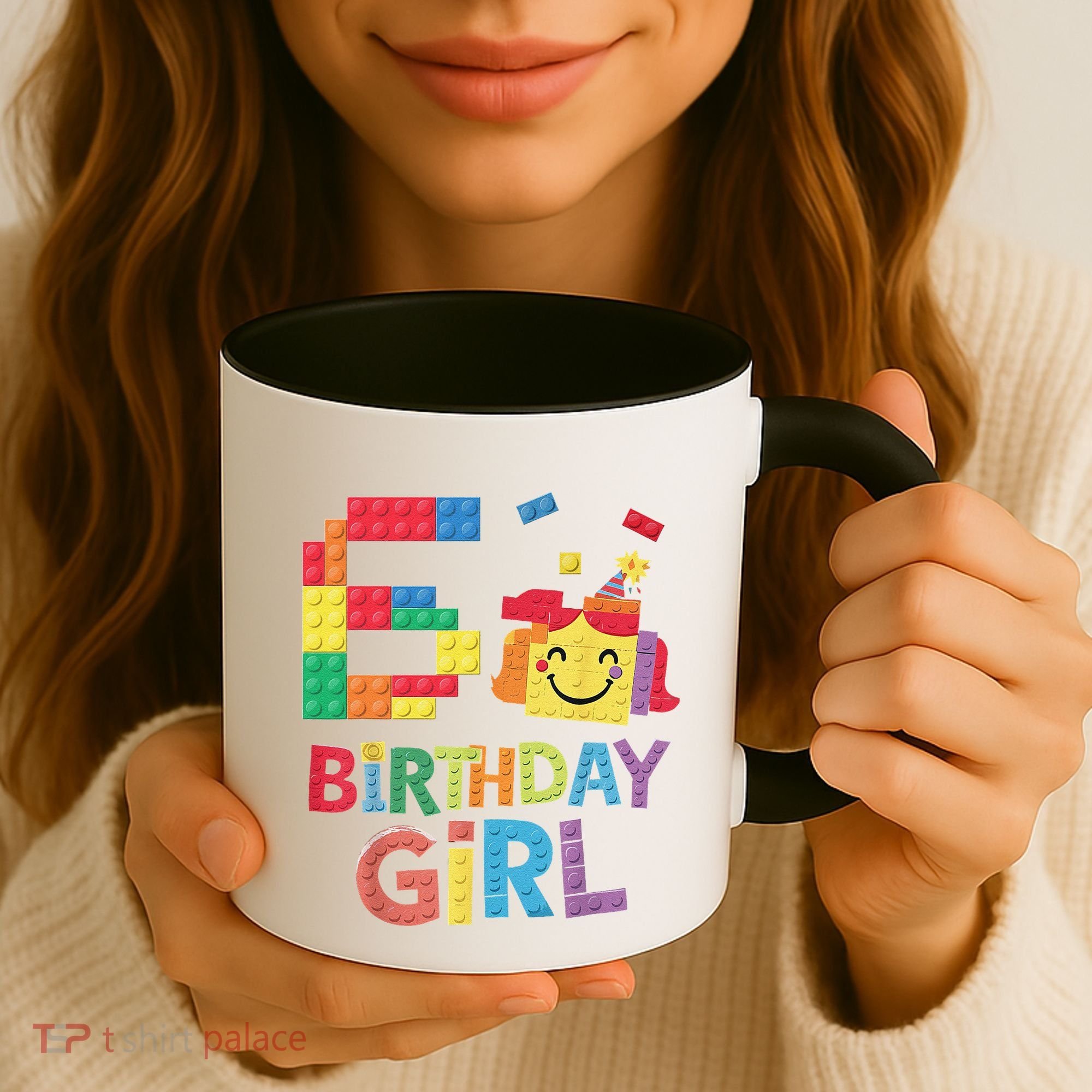 Master Builder 6th Birthday Girl 6 Year Old Brick Blocks Coffee Mug
