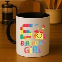 Master Builder 6th Birthday Girl 6 Year Old Brick Blocks Coffee Mug thumb 4